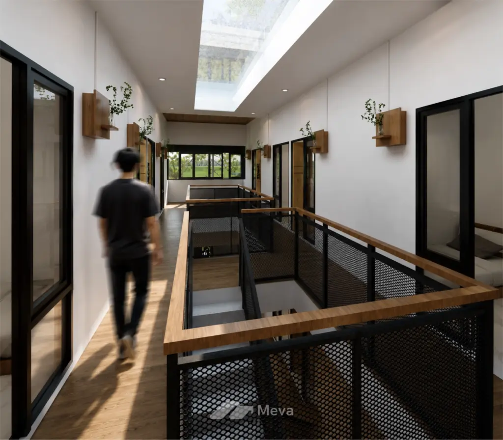 ukuran kamar kos - desain oleh MEVA